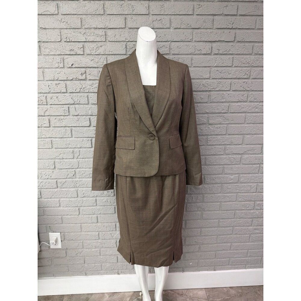Kasper women's 3 PCS Skirt Tank Jacket Business Suit Size 6